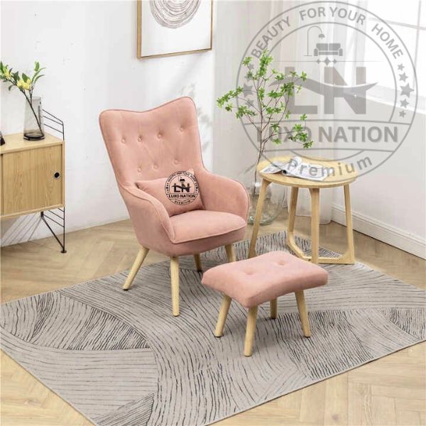 Luxo Nation Accent Chair + Ottoman – NaazStyle Cozy & Classy Look